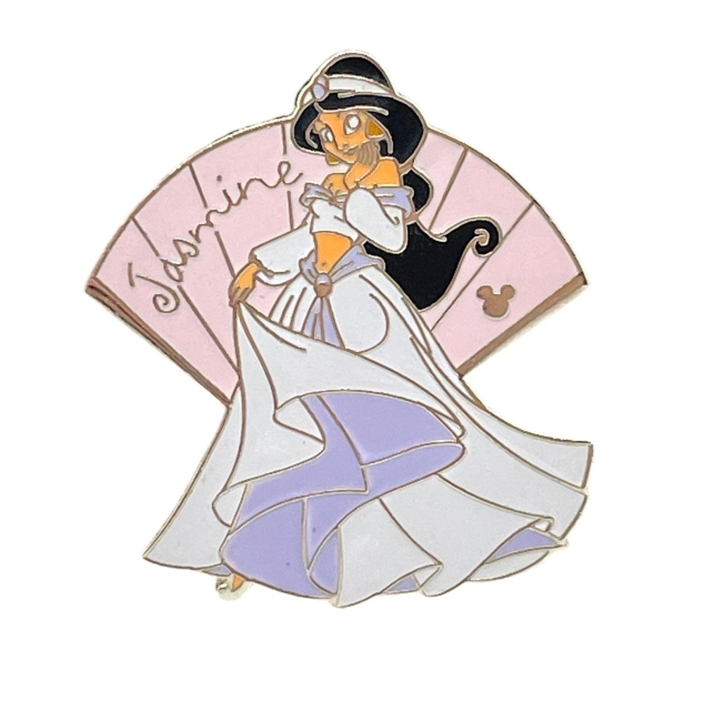 Disney Jasmine Cast Lanyard Series Enamel Pin Aladdin Princess Pink Fan Trading